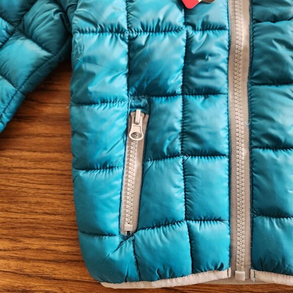 Reebok 12M Teal Blue Puffer Jacket Zipper 12 months NEW Easter Basket Gift NWT B - Picture 3 of 16